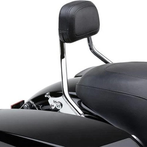 Cobra Detachable Short Round Backrest Chrome 602-2200 Harley Davidson