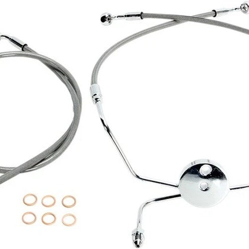 Magnum Alt Length XR Non-ABS Comp. Front Brake Line Kit 33" SS/Chr #SSC1307-33