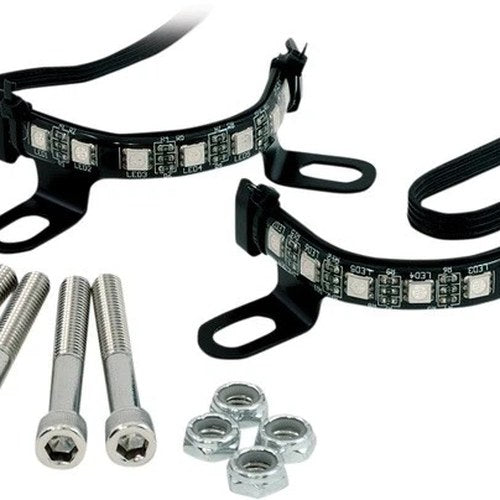 Ciro Shock & Awe LED Accent Light Kit Dual Clear #41009 Harley Davidson