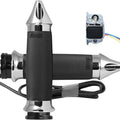 Avon Heated Spike Custom Contour Grips Cable Throttle Chrome #CC-85-CH-SPK-HT