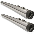 Bassani 4" Dnt Megaphone Mufflers Chrome/Black #1F57DNT5 Harley Davidson