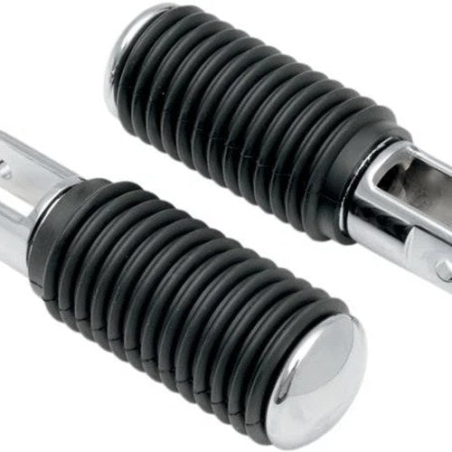 DS Chrome Footpegs With Rubber Sleeves 5/8" Female Mount