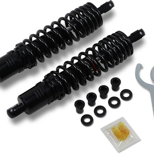 DS 12" Ride-Height Adjustable Shocks Heavy Duty Black #187123 Harley Davidson