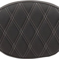 Drag Specialties Double Diamond Oval Pad for Detachable Sissy Bar Black/Silver