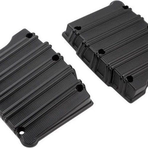 Arlen Ness 10-Gauge Rocker Box Top Covers Black #18-256 Harley Davidson