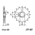 JT Front Sprocket 520 13T for Husqvarna/Kawasaki WR360/CR360/CR250/KDX250