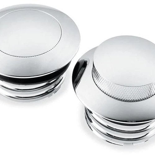 Biker's Choice Pop-Up Gas Cap Set Chrome #76221S2 Harley Davidson