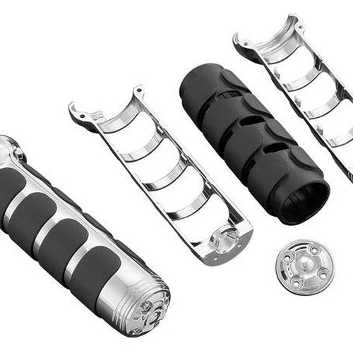 Kuryakyn Iso Grip Covers For Heated Grips Chrome #6183 for Honda Goldwing