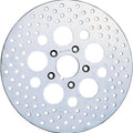 DS Polished Stainless Drilled Brake Rotor Rear Harley Davidson 139482