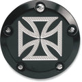 Accutronix Maltese Cross Points Cover Black/Natural #C1605-CB Harley Davidson