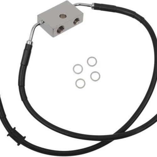 DS Extended Front Brake Line Kit Black ABS Only +6" Oversize #3300519