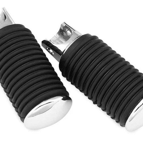 Biker's Choice Capped Footpegs Female Mount Large Chrome