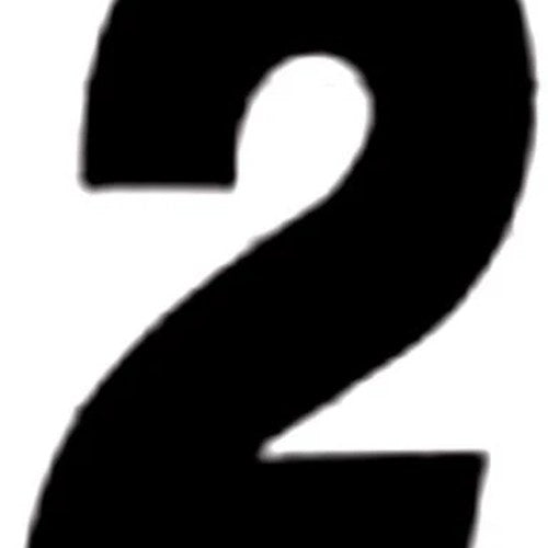 Dirt Digits Pro Numbers 6" Black #2 3-Pack