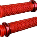 Odi Vans V-Twin Full Waffle Lock-On Grips 1" Dark Red/Red Clamp Indian Tbw