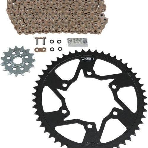 Vortex V3 Hfrs Chain/Sprocket Kit with Steel Rear Gold 15/50T 520SX3-116 CKG6317