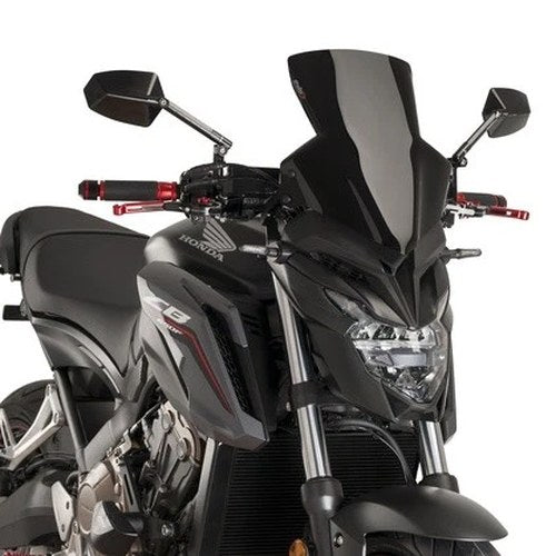 Puig Naked Sport Windscreen Black #9687N for Honda CB650F 2017-2018