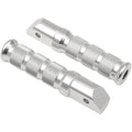 Emgo Round Passenger Footpegs Silver #50-11281 for Yamaha