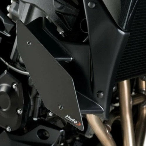 Puig Downforce Side Spoilers Black #20284N for Kawasaki Z900 ABS/Z900