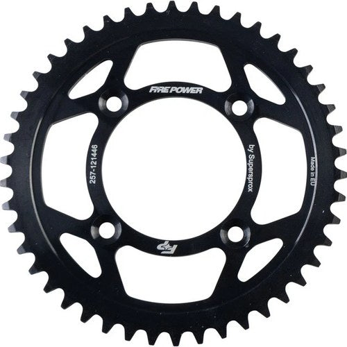 Fire Power 420 Steel Rear Sprocket 46T Black #FPS-1214-46-BLK for Honda