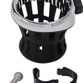 Ciro Drink Holder with Mount Chrome & 1.25" Black Clamp