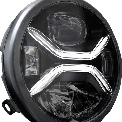 Koso Zenith LED Headlight Clear/White #GA030100 Harley Davidson