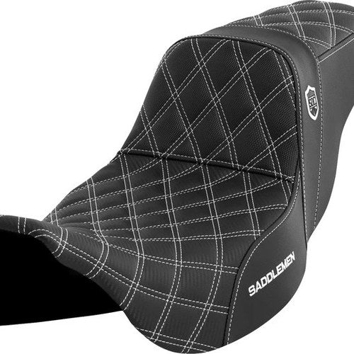 Saddlemen Sdc Performance Gripper Seat White Stitch #284872 Harley Davidson