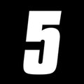 Factory Effex 4" Factory Number #5 White 3-Pack
