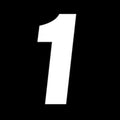Factory Effex 7" Factory Numbers #1 White 3-Pack