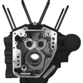 S&S Super Stock T2 Crankcase Assembly Wrinkle Black 4-1/8" #310-0369