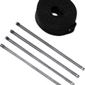 Cycle Performance Lave Rock Exhaust Wrap Metallic Black 25' 2"