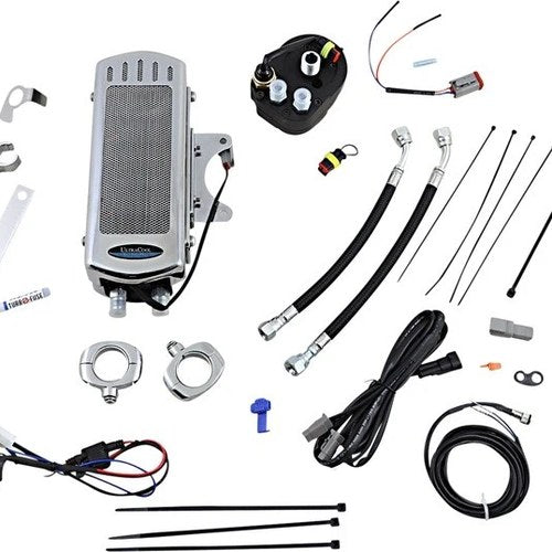 UltraCool Side Mount Oil Cooler for S&S T124/T143 Only Chrome #SMT-2CSS