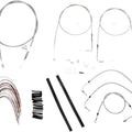 Burly Handlebar Cable/Line Kit for 14" Ape Hangers w/o Cruise Stainless B30-1085