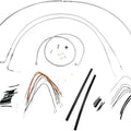 Burly Cable/Brake Line Kit for 16" Ape Hangers Stainless Braid #B30-1054