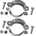 DS Chrome Muffler Clamps for Dressers Harley Davidson Electra Glide/Tour Glide