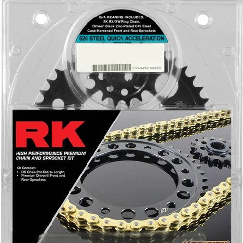 RK 520 Quick Acceleration Chain & Sprocket Kit Black/Gold for Suzuki GSX-R1000R