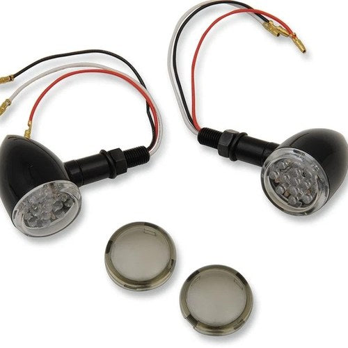 DS LED Mini Deuce Marker Lights Glossy Black Clear/Smoke/Red