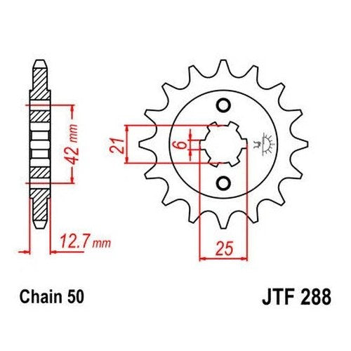 JT Front Sprocket 530 18T fits Honda CB750K 750 Four 1970-1976