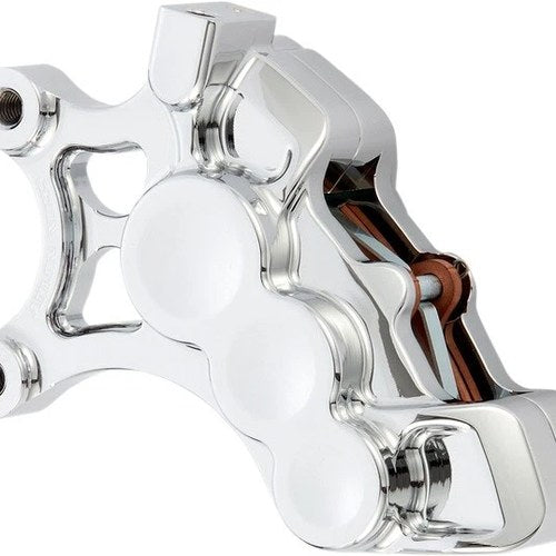 Arlen Ness Tech 6 Piston Front Left Brake Caliper Chrome 14" #02-210