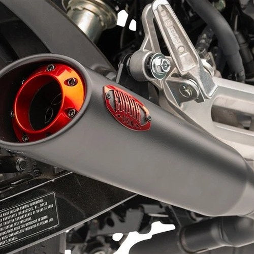 Cobra Slip-On Megaphone Muffler Black/Red for Honda MSX125 Grom 125 2022-2023