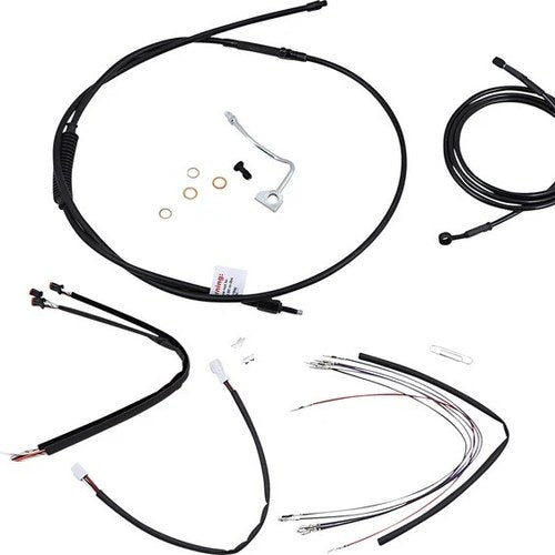 Burly Handlebar Cable/Line Kit for 16" Hangers w/ABS Black #B30-1177