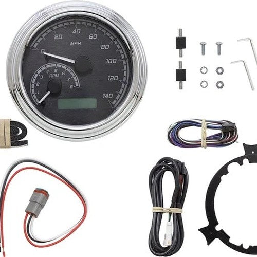 Dakota Digital Mvx Speedo Black Gray Black #MVX-2002-KG-C Harley Davidson