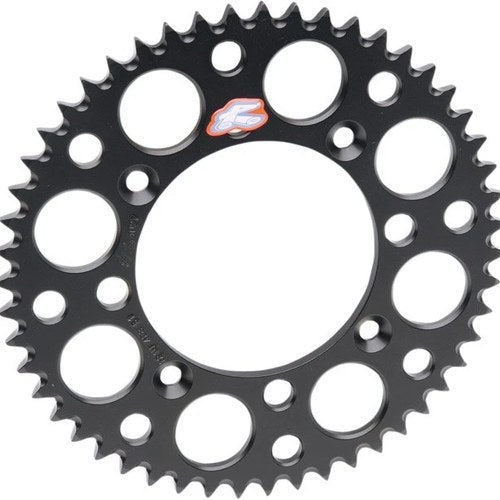 Renthal Sprocket Rear 48T 520 Ultralight Aluminum Black #123U-520-48GYBK