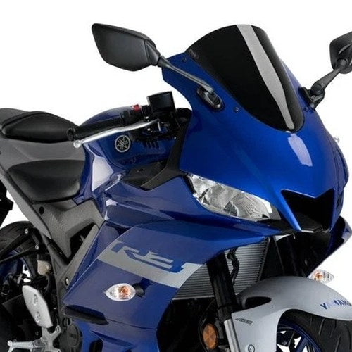 Puig R-Racer Screen Black 3737N for Yamaha YZF-R3 2019-2023