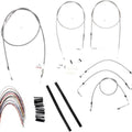 Burly Handlebar Cable/Line Kit for 16" Ape Hangers w/o Cruise Stainless B30-1086