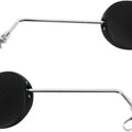 Emgo Universal Clamp-On Mirror Set Round 7/8" Black