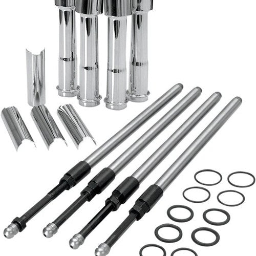 S&S Quickee Adjustable Pushrod Kit w/ Covers #930-0023 Harley Davidson Sportster