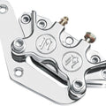 PM 4-Piston Classic Caliper & Bracket Front Left 11.5" Chrome 1213-0017CH