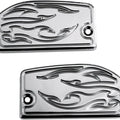 Baron Master Cylinder Covers Flame Chrome #BA-7629-03 for Yamaha