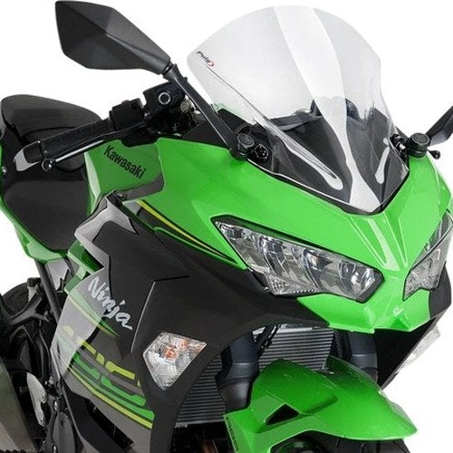 Puig 3mm Z Racing Windscreen Clear 9976W for Kawasaki EX400H Ninja 400 2018-2023