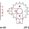 JT Front Sprocket 17T #JTF259.17 Honda